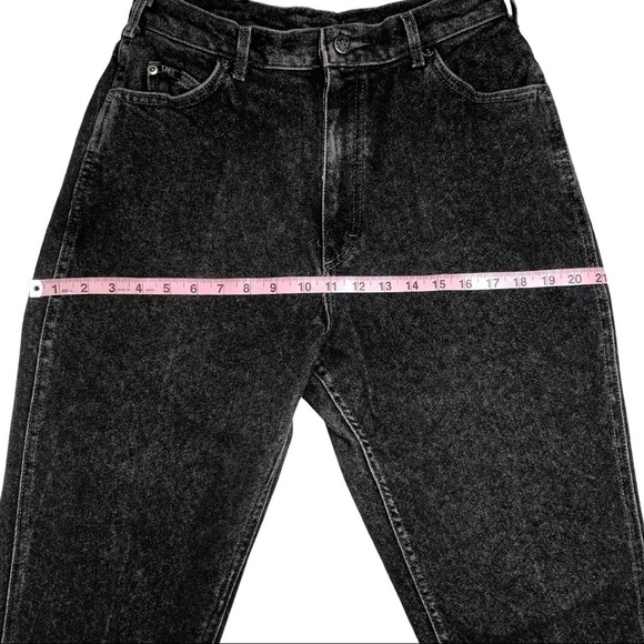 Vintage Lee Tapered High Rise Mom Jeans Black Wash Sz 12 Petite - Picture 9 of 14